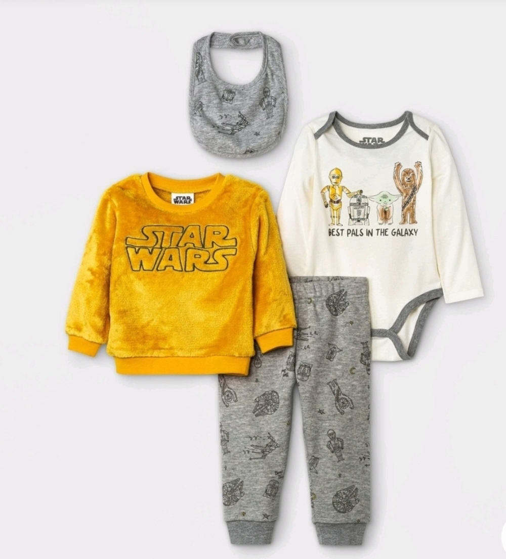 Star Wars 4 Piece Matching Set Size 3-6 Months